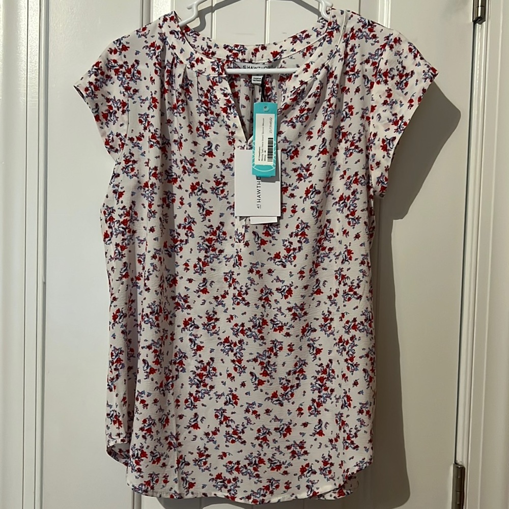 41 Hawthorn Morey Split Neck blouse